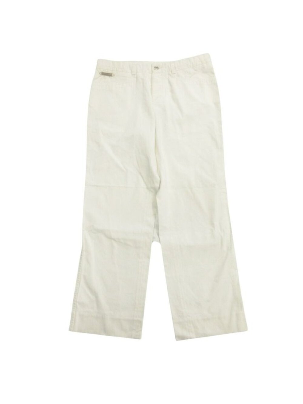 Hermes Series Button Pants Trousers Fly 44 White